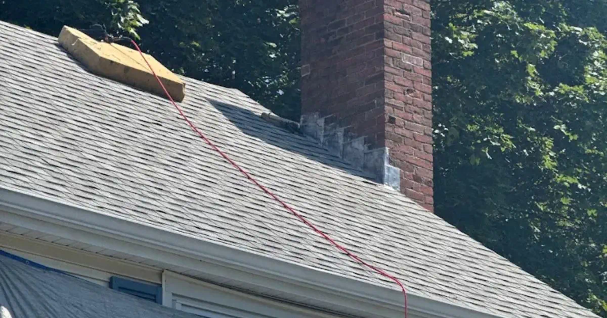 Completed residential roofing project by Clough Construction in North Reading, Massachusetts.
