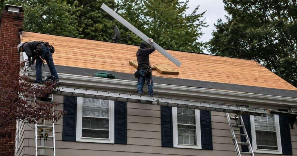Residential roofing project by Clough Construction in North Reading, Massachusetts.