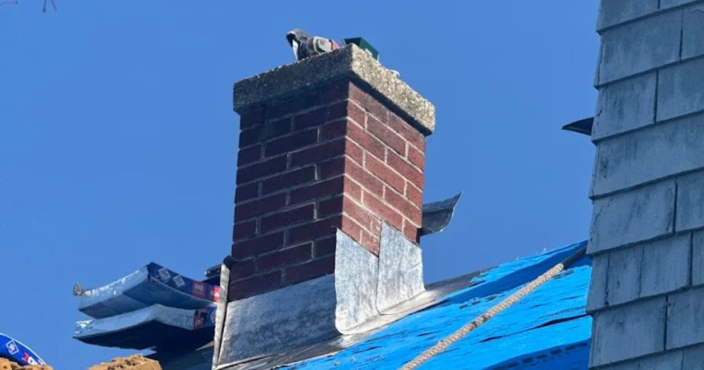 Professional roof leak repair completed on a residential home in Greater Boston, Massachusetts.