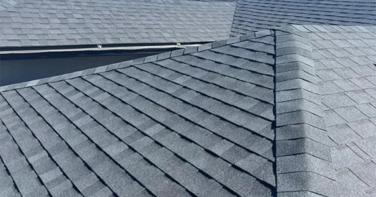 Residential roof replacement completed by Clough Construction in North Reading, Massachusetts.