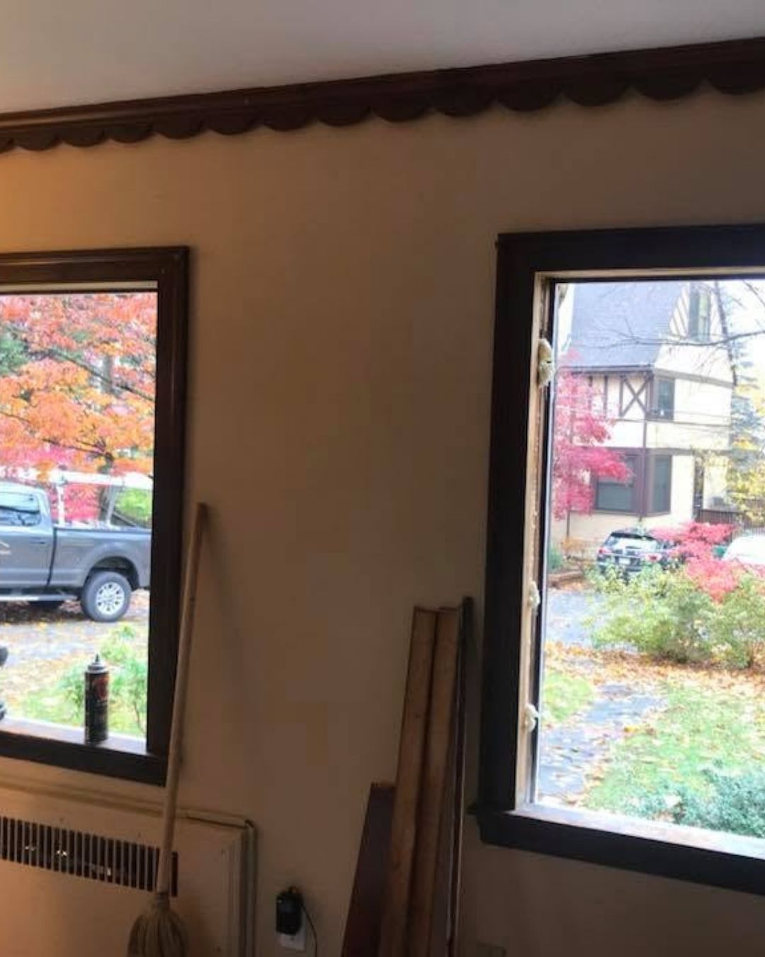 Existing residential window openings prepared for replacement windows